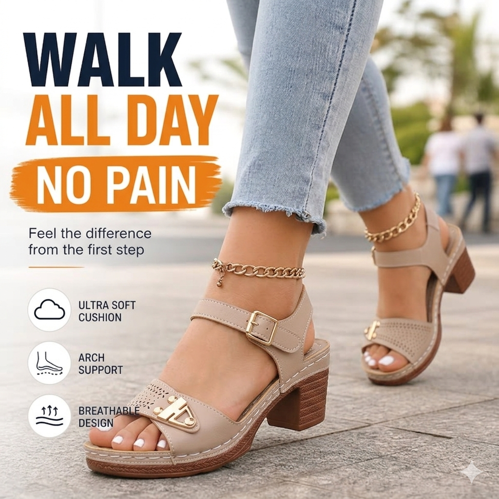 Block Heel Sandals - Effortless height. All-day comfort.